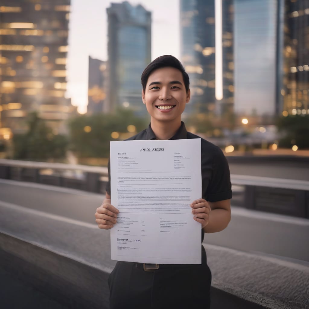 Job seeker with a resume